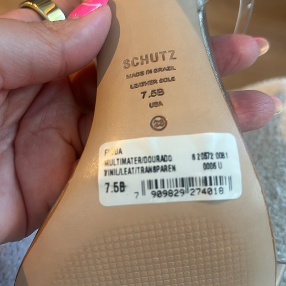 Brand NEW Schutz Elyda Gold Sandal 7.5 - Picture 8 of 8